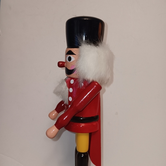 Vintage Lucie Sable Imports Wood Nutcracker Soldier Christmas Holiday 10" Taiwan - Picture 4 of 5